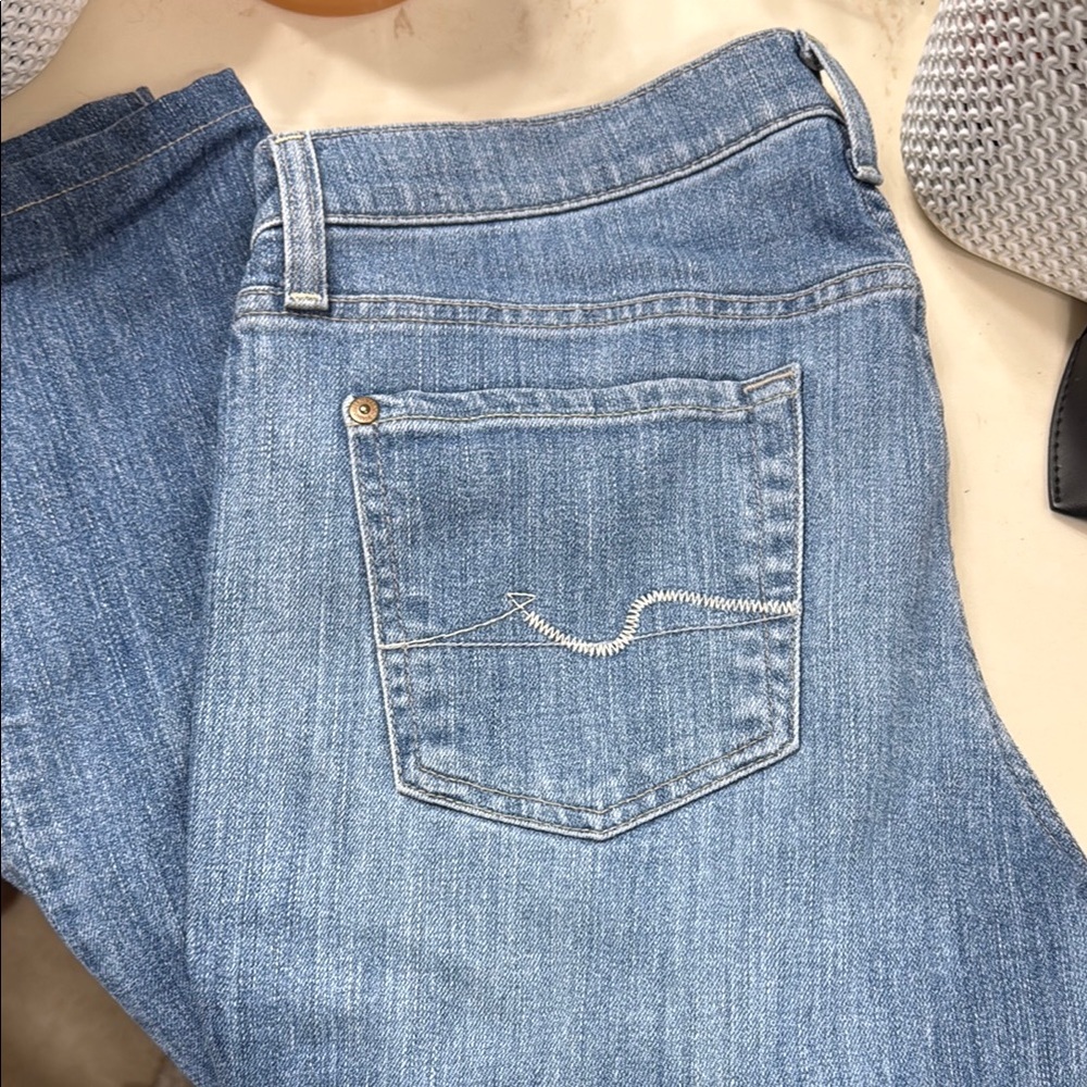 7 For All Mankind Light Blue Straight Leg Jeans